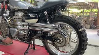 W800 Exhaust Scrambler [upl. by Pillyhp454]