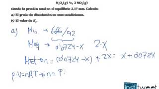 Determinación del grado de disociación y Kc [upl. by Gianina]