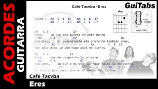 ERES 📒🖍  Café Tacvba  Letras  Acordes GUITARRA 🎸 Karaoke [upl. by Yttik]