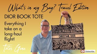 WHATS IN MY BAG  TRAVEL EDITION  DIOR BOOK TOTE [upl. by Isbella398]