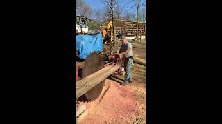 Belsaw A14 Circular Mill 50quot Blade Milling Small Cedar [upl. by Aruol]