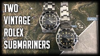 Checking Out Two Vintage Rolex Submariners 5513 [upl. by Lindly]