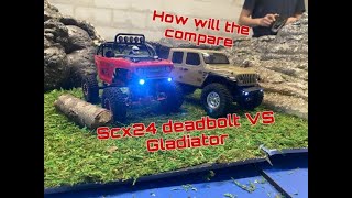 Scx24 Gladiator Vs Scx24 Deadbolt [upl. by Hanahs]