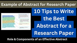 10 Tips to Write the Best Abstract for a Research Paper [upl. by Imoen]