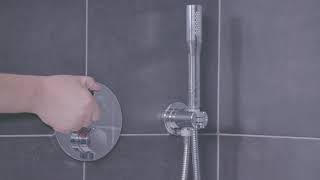 GROHE  Grohtherm 2Handle Thermostatic Trim System Operation  Installation Video [upl. by Hgielrebma]