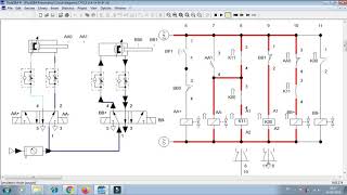 Cycle U AABB à commande électrique avec des distributeurs bistable et monostable [upl. by Moriyama129]