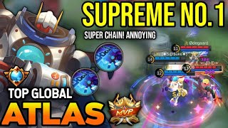 ATLAS BEST BUILD 2023  TOP GLOBAL ATLAS GAMEPLAY  MOBILE LEGENDS✓ [upl. by Monafo]