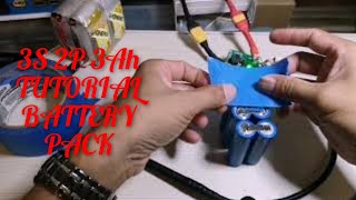 Battery pack tutorial Liions 18650 2P3S 12V battery pack step by step [upl. by Wagoner]