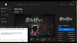 Fix Witchfire Not Launching Crashing Fatal Error Freezing amp Black Screen On PC [upl. by Lewert]