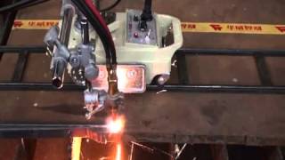 CG130 Straight Line Track Guide Oxyfuel Flame Gas Cutter Cutting Machine By HUAWEI [upl. by Abell]