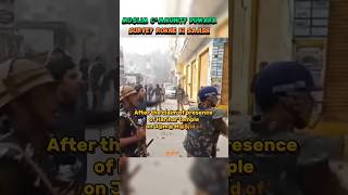 Stone Pelting Sambhal Masjid Survey 😡🕉️🚩  sanatandharma up sambhal survey temple [upl. by Anawt481]