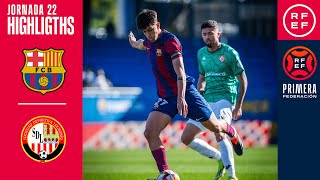 Resumen PrimeraFederación  FC Barcelona Atlètic 11 SD Logroñés  Jornada 22 Grupo 1 [upl. by Padraic]