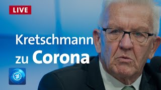 Schärfere CoronaMaßnahmen in BadenWürttemberg  PK mit Ministerpräsident Kretschmann [upl. by Cand]