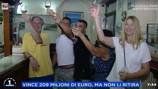 Superenalotto vince 209 Milioni ma non li riscuote  Unomattina 13092019 [upl. by Shanda]