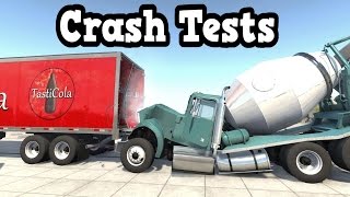 BeamNG Drive  Semi Trailer Underride Bar Crash Tests [upl. by Spain350]