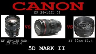 CANON 24105mm L f4 vs 28135mm f3556 vs 50mm f14 [upl. by Yekcin]