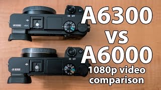 Sony A6300 vs A6000 1080p Video Comparison [upl. by Akila27]