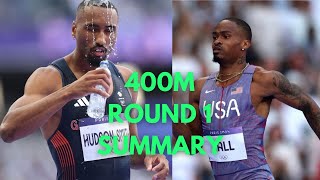 400M Men’s Round 1 Summary Paris Olympics 2024 [upl. by Vivie]