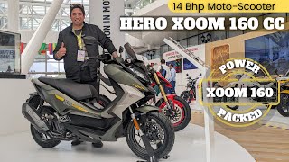 See the 160cc Hero Xoom 160 moto scooter in walkaround amp first look review video [upl. by Hoye]