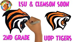 UOP Pacific Tigers  Mascot Logo  How To Draw In Under 5 Minutes So Simple a Kid Can Do It [upl. by Lotti3]