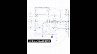 LED Chaser Using CD4017 Decade Counter and 555 IC [upl. by Zindman]