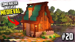 COMO HACER una CASA MEDIEVAL para MINECRAFT SURVIVAL [upl. by Asilef855]