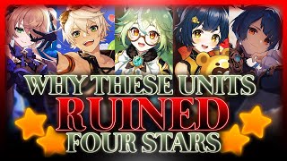 How The quotPower Fivequot Ruined Four Star Characters  Genshin Impact [upl. by Ahsieken]