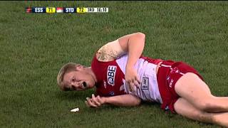 SwansTV Hannebery shows courage at its finest [upl. by Blondie]