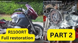 Stripping my 1998 BMW R1100RT motorcycle Restoration biker [upl. by Roel]