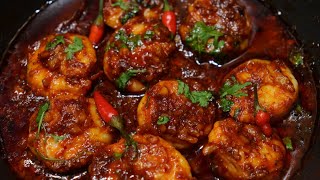 Hot Garlic Prawns Recipe  How to make Stir Fried Garlic Prawns in Hot Chilli Sauce [upl. by Eiuqnom]