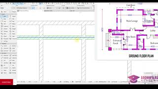 COMPLETE ONE STOREY BUILDING  PENT FLOOR  SLANT ROOFS DESIGN [upl. by Eniawd]