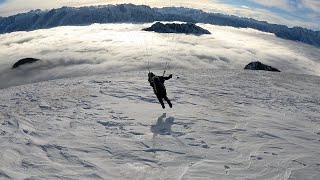 Winter Paragliding Hike amp Fly Mash Up [upl. by Airamak430]