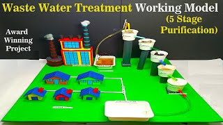 waste water treatment purificationfilter working model for science exhibition  diy howtofunda [upl. by Cherye]