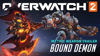 Overwatch 2  Mythic Bound Demon Reinhardt Weapon Skin Trailer [upl. by Grove]