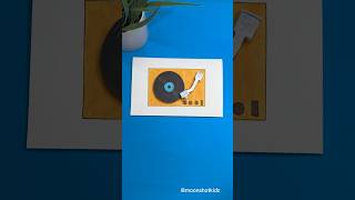 DIY “Record player” interactive card Easy amp fun paper electronics project for beginners easycraft [upl. by Retnuh]