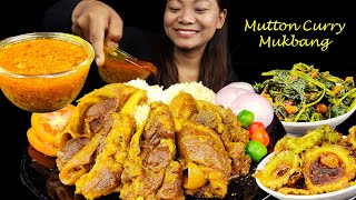 EATING SPICY MUTTON WITH DALLE  MUTTON CURRY MUKBANG  FRIED BITTER GOURD  NEPALI EATING SHOW [upl. by Roze]