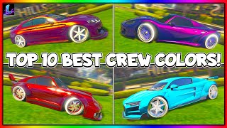 The TOP 10 BEST CREW COLORS In GTA 5 Online 2023 Modded Crew Colors Neon Colors amp More [upl. by Amirak]