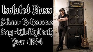 Motörhead  Killed By Death ISOLATED BASS TRACK [upl. by Pressman]