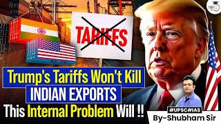 Trump Tariffs vs India’s Export Crisis  What’s the Bigger Problem  Explained [upl. by Narot]