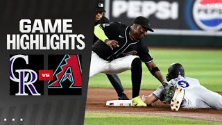 Rockies vs Dbacks Game Highlights 81224  MLB Highlights [upl. by Ecreip]