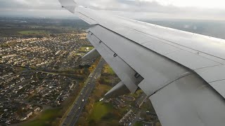 Ryanair Boeing 737800 Descent amp Landing in Newcastle Airport Runway 25 [upl. by Narat589]