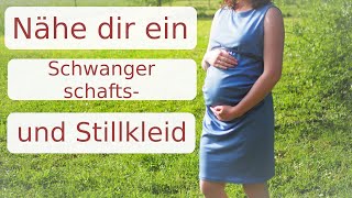 Schwangerschafts und Stillkleid nähen lernen  Schnitterstellung mit Annas Nähschule [upl. by Anirahtak699]