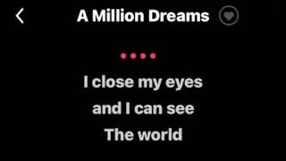 A MILLION DREAMS The Greatest ShowmanKaraoke Version [upl. by Nolahs]