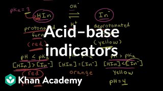 Acid–base indicators  Acids and bases  AP Chemistry  Khan Academy [upl. by Moneta]