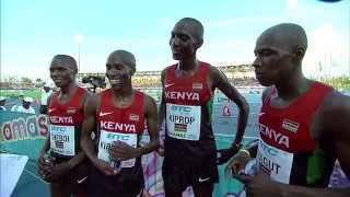 IAAF World Relays Bahamas 2014  Mixed Zone 15 Laps Race Kenya Men Winner [upl. by Richie558]