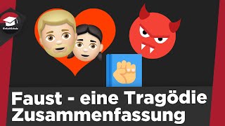 Faust Zusammenfassung Goethe – Faust der Tragödie erster Teil  Szenenüberblick Faust erklärt [upl. by Ddal350]