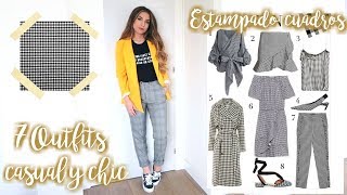 7 OUTFITS 1 PANTALON ¿COMO COMBINAR ESTAMPADO CUADROS VICHY [upl. by Hsuk]