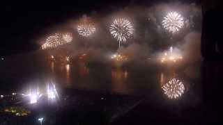 Rio 2 Fireworks  Rio de Janeiro NYE 2014 Reveillon 2014 [upl. by Eelyk]