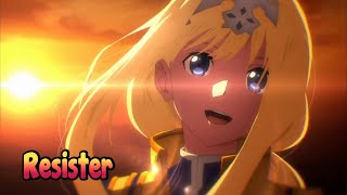 『Lyrics AMV』 Sword Art Online Alicization【 RESISTER  ASCA 】Opening 2 Full [upl. by Ainnek]