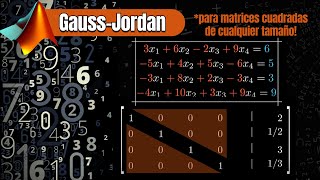 Eliminación de GaussJordan en Matlab paso a paso teoría  código [upl. by Eduam]